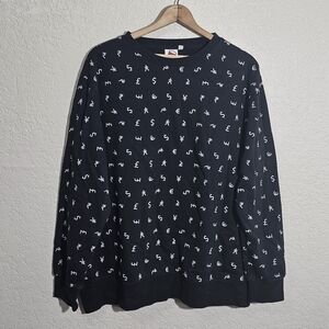 Booger Kids Grit and Grime Co Currency Symbol Print Sweatshirt